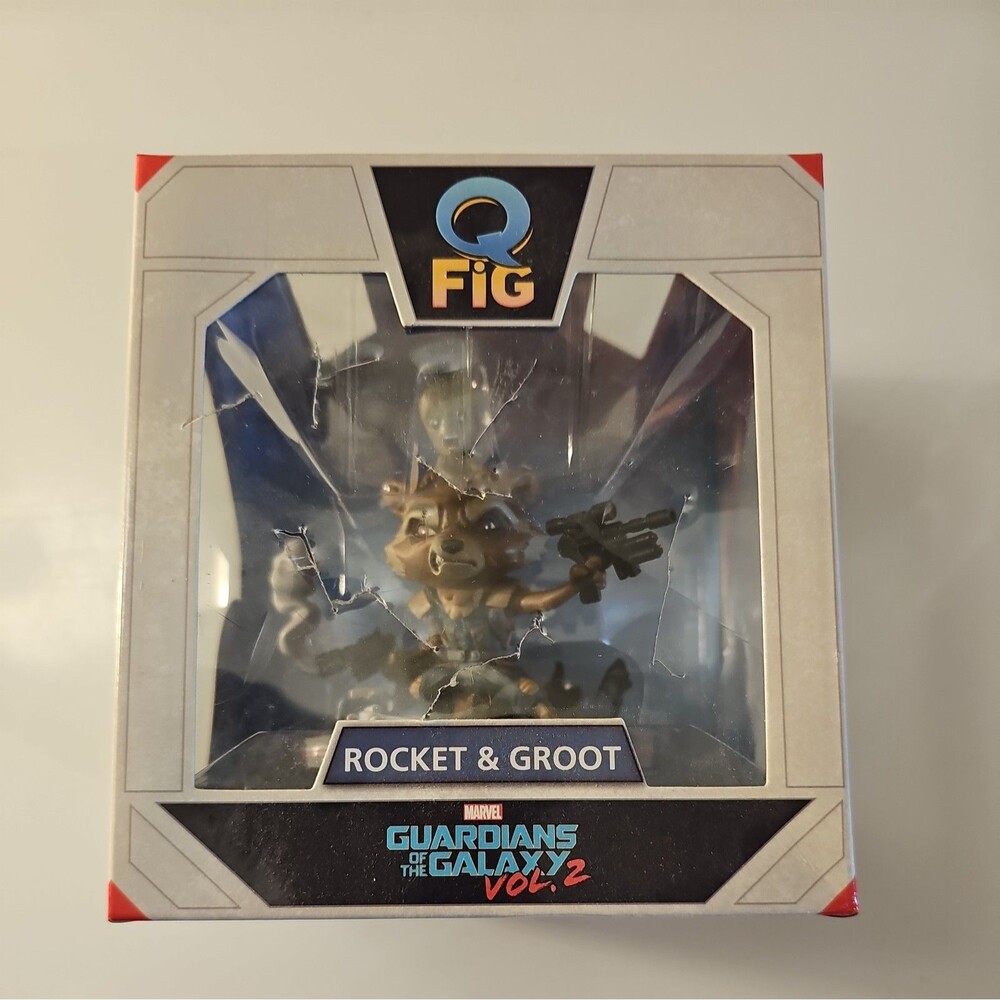 Q Fig Marvel Guardians Of The Galaxy Vol.2 Rocket & Groot Figurines see pictures